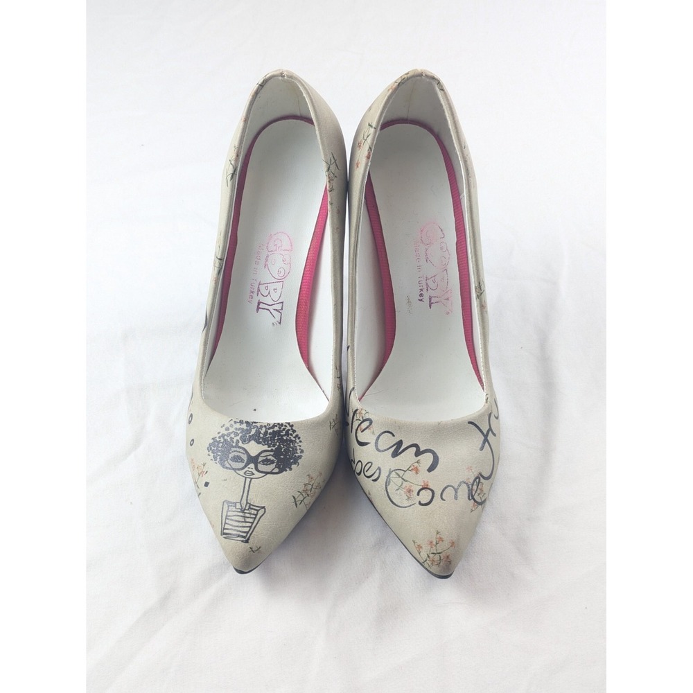 GOBY A Dream Come True Women's‎ Heels Pumps Shoes Size 38 Made in Turkey